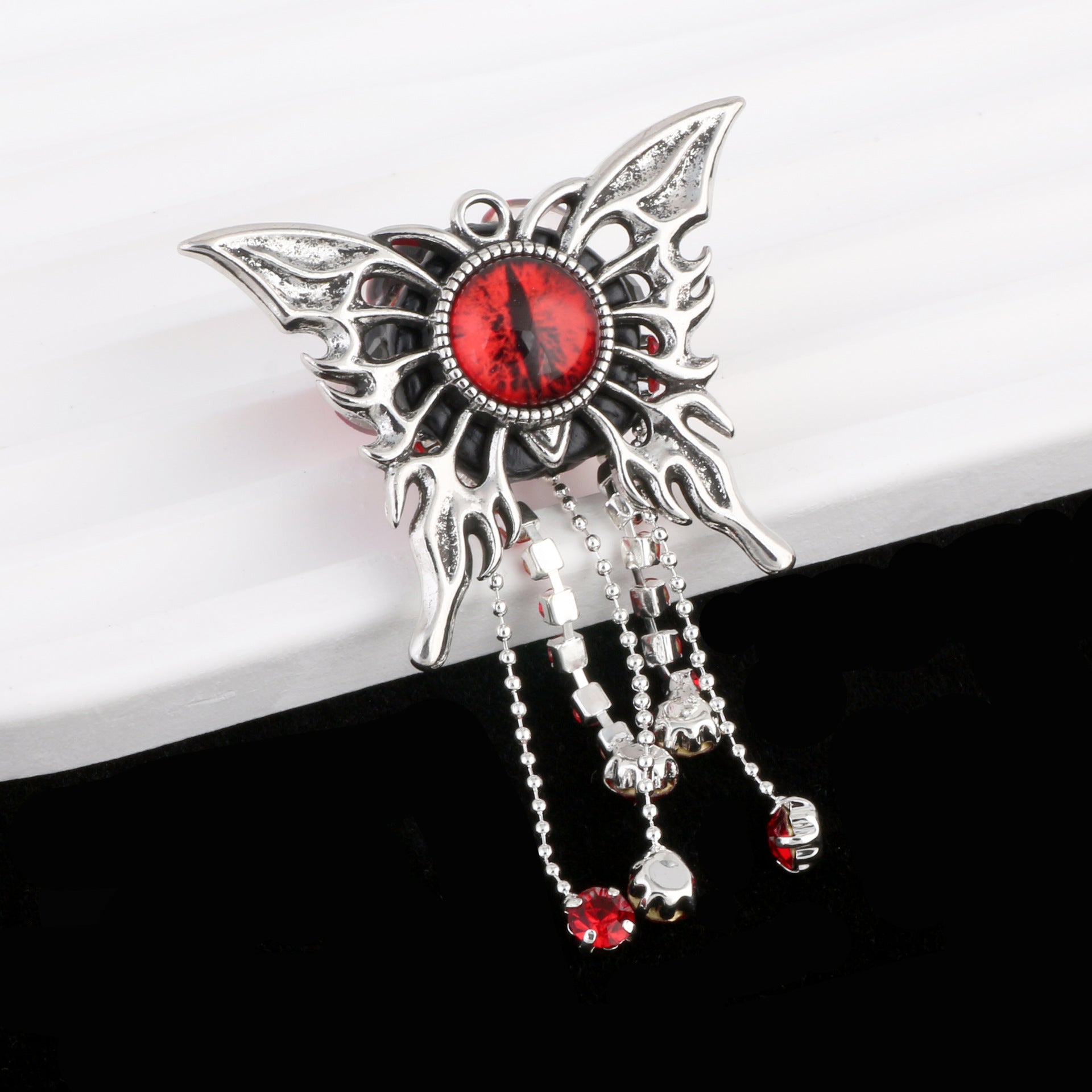 Wholesale Heavy Industry Demon Eye Butterfly Tassel Alloy Clay Ball Beads